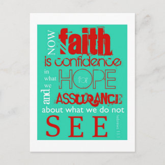 Hebrews 11:1 postcard
