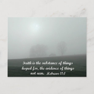 Hebrews 11:1 postcard