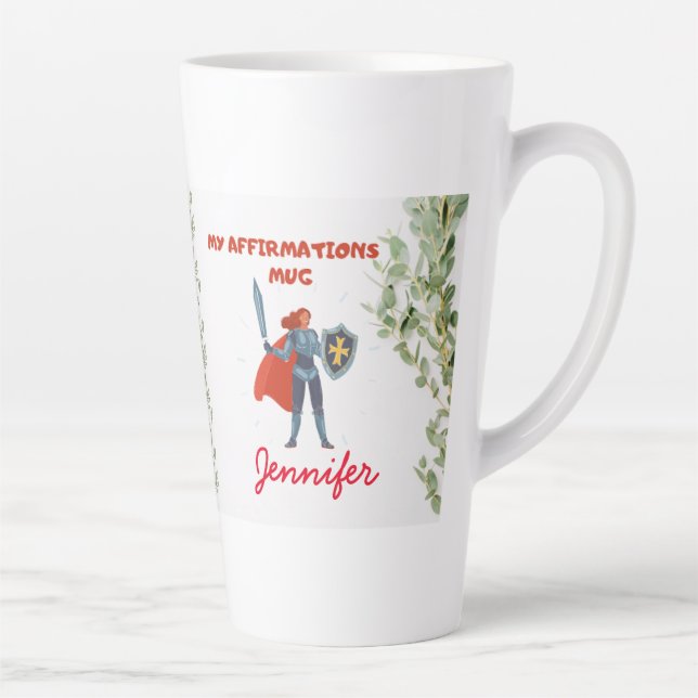 Hebrews 13:6 Bold Affirmation No Fear Jesus Custom Latte Mug (Right)