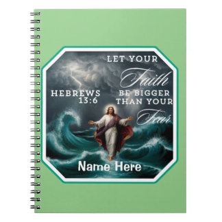 Hebrews 13:6 Faith Over Fear Affirmation Custom  Notebook