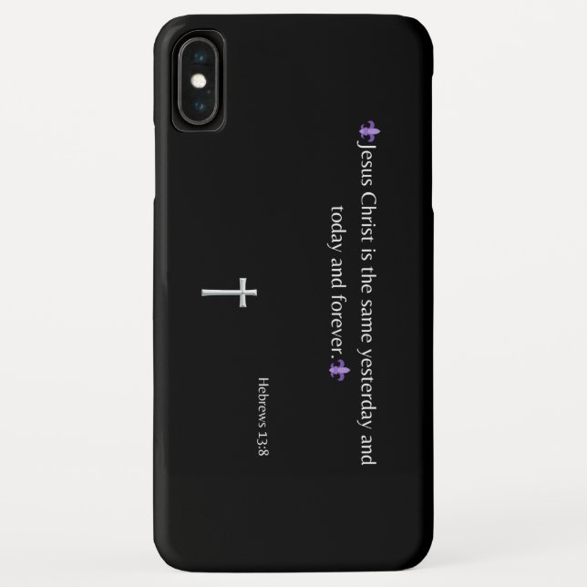 Hebrews 13:8 Bible Verse iPhone / iPad case (Back)
