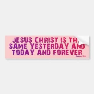 Hebrews 13:8 bumper sticker
