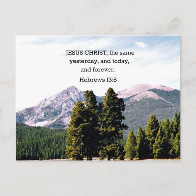 Hebrews 13:8 postcard (Front)