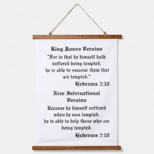 Hebrews 2:18 hanging tapestry