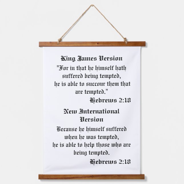 Hebrews 2:18  hanging tapestry (Front)