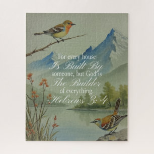 Hebrews 3:4 God the Builder Scripture   Christian  Jigsaw Puzzle