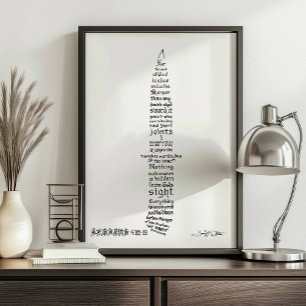 Hebrews 4 12 13 Bible Verse Calligraphy Poster