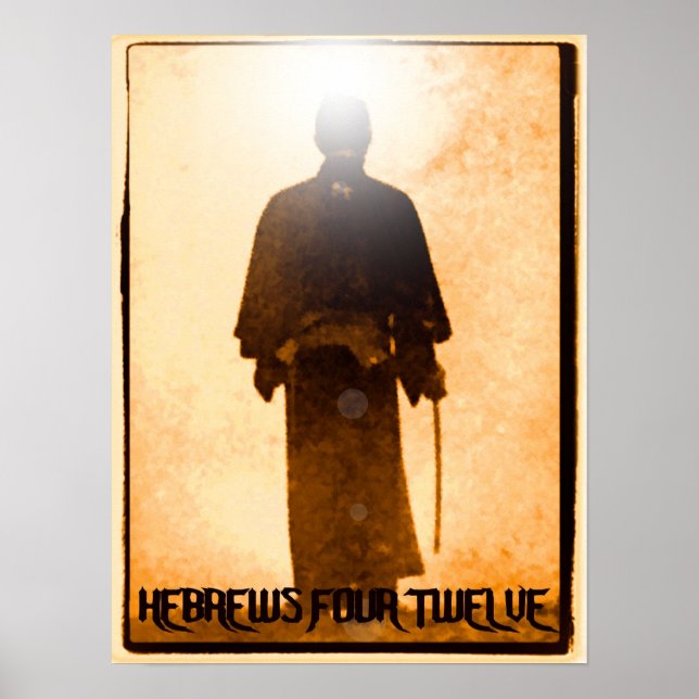 Hebrews 4:12 samurai poster (Front)