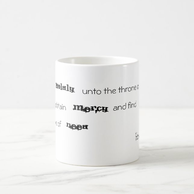 Hebrews 4:16 coffee mug (Center)