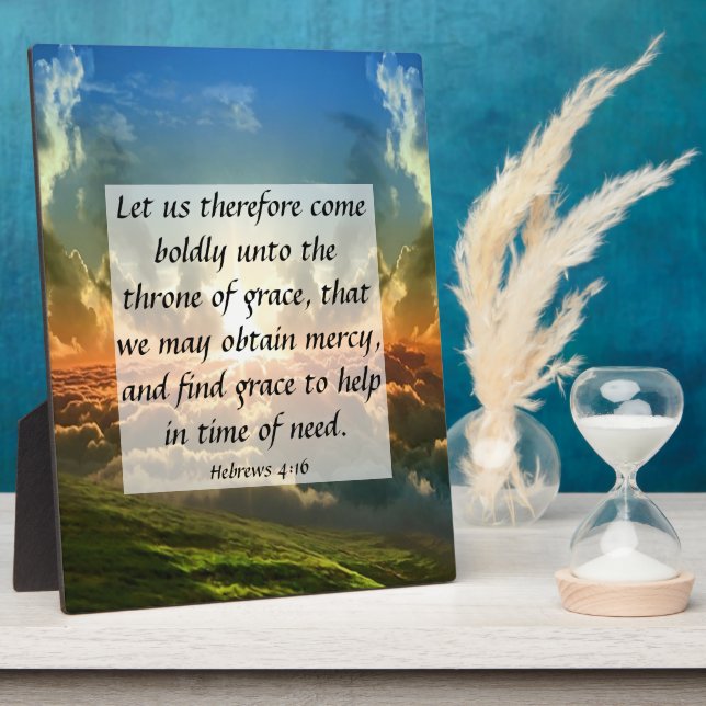 Hebrews 4:16   Plaque (Side)
