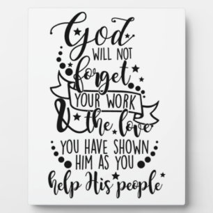 Hebrews 6:10 Poster Plaque