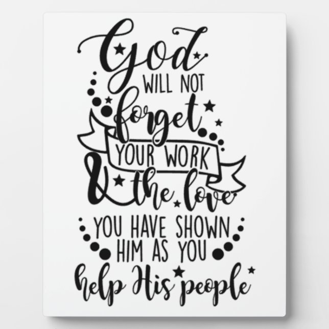 Hebrews 6:10 Poster Plaque (Front)
