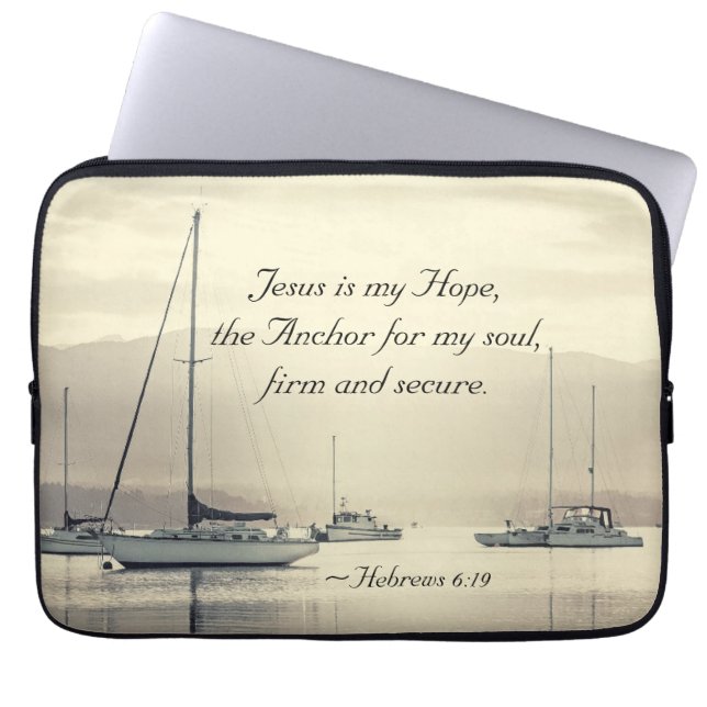 Hebrews 6:19 Jesus is the Anchor for my soul, Laptop Sleeve (Front)