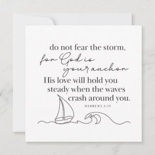 HEBREWS 6:19 - Personalised Note Card