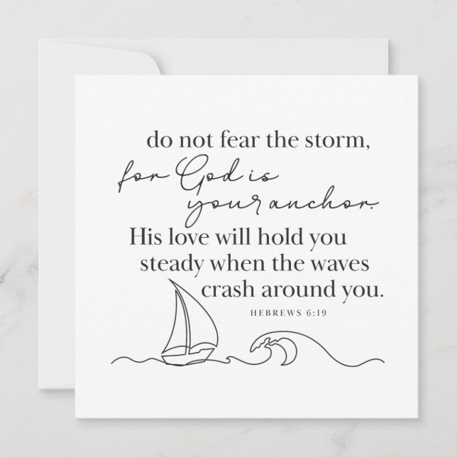 HEBREWS 6:19 - Personalised Note Card (Front)