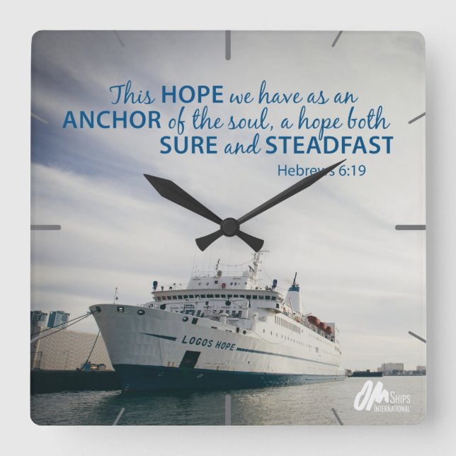 Hebrews 6:19 Wall Clock (Front)