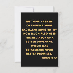 Hebrews 8:6 KJV Bible Verse Greeting Card