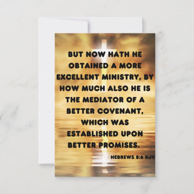 Hebrews 8:6 KJV Bible Verse Pic Greeting Card (Front)