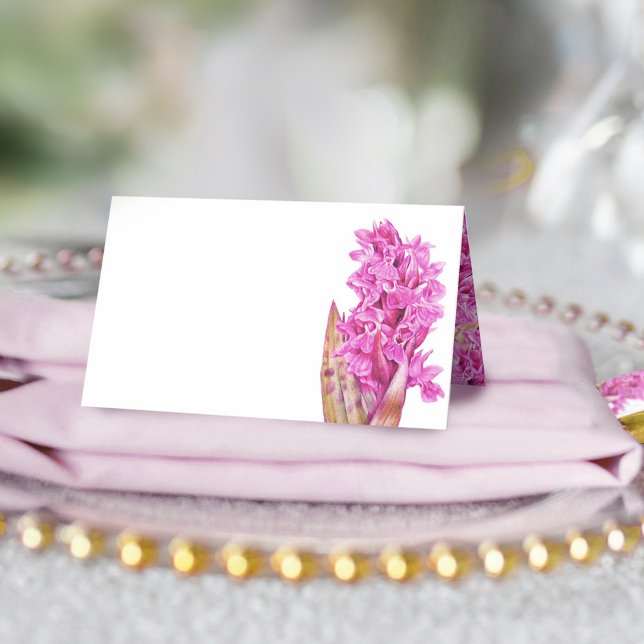 Hebrideaui orchid botanical art wedding place card (Creator Uploaded)