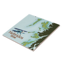 Hebrides Scotland travel map.