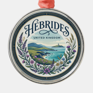 Hebrides United Kingdom Metal Ornament