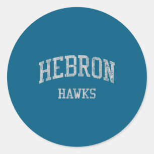 Hebron high school hs carrollton tx vintage sports classic round sticker