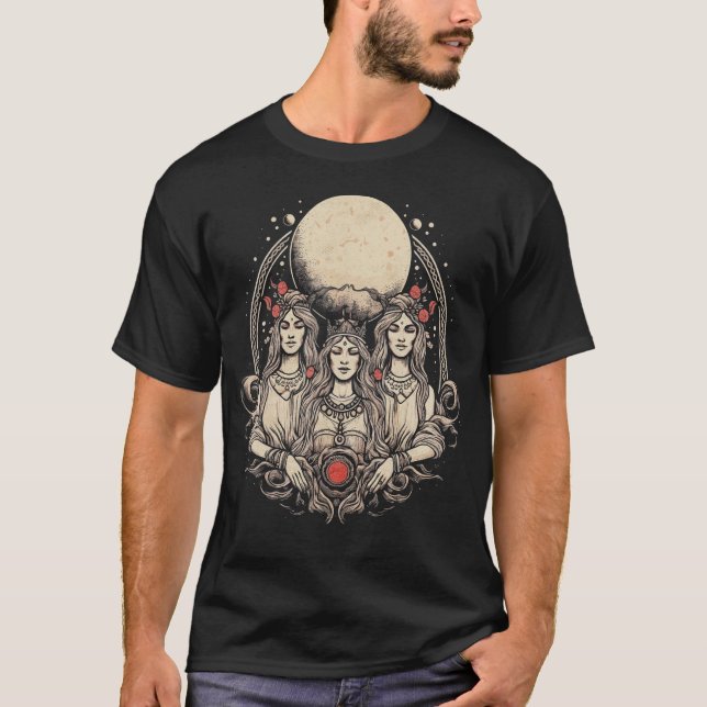Hecate, Aspect of the Three Goddesses of Wicca T-Shirt (Front)