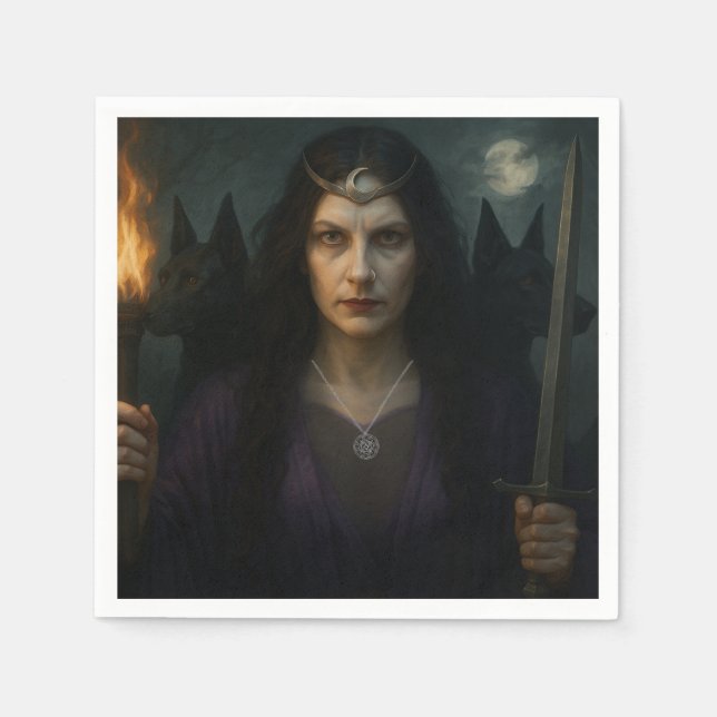 Hecate, Goddess of  the Crossroads  Napkin (Front)