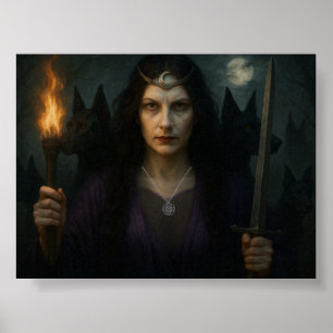 Hecate, Goddess of the Crossroads Poster
