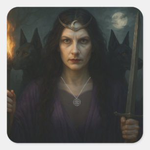Hecate, Goddess of  the Crossroads  Square Sticker