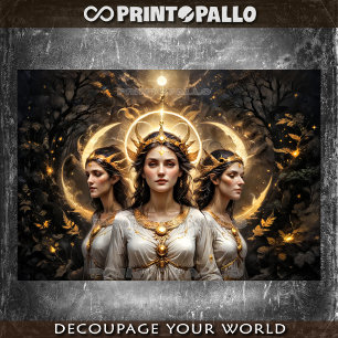 Hecate the greek Goddess with three form Tissue Paper