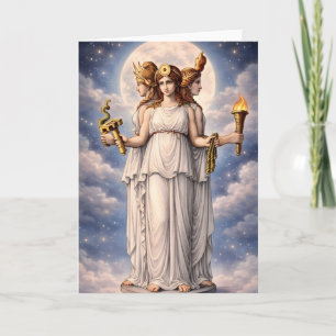 Hecate Triple Goddess Celestial Moon Art – myth Card
