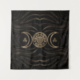 Hecate Wheel Triple Moon Tapestry