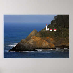 Heceta Head Lighthouse, Cape Creek, Oregon, USA Poster