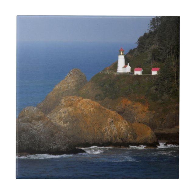 Heceta Head Lighthouse, Cape Creek, Oregon, USA Tile (Front)