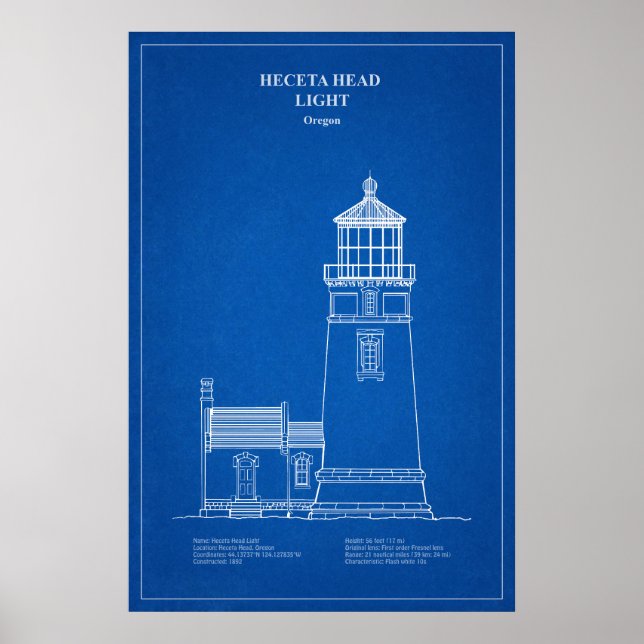 Heceta Head Lighthouse - Oregon – AD Poster (Front)
