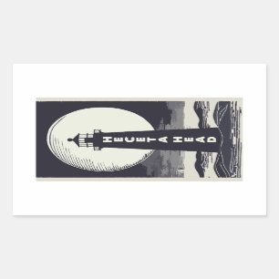 Heceta Head Lighthouse Oregon Moon Rectangular Sticker