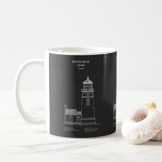 Heceta Head Lighthouse - Oregon – PD Coffee Mug (With Donut)