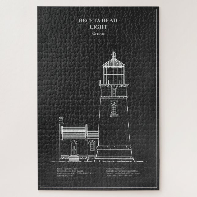 Heceta Head Lighthouse - Oregon – PD Jigsaw Puzzle (Vertical)