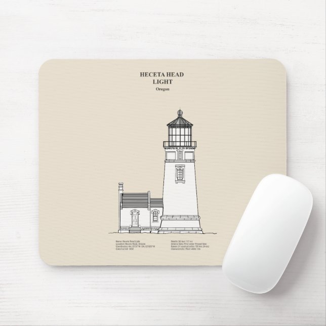Heceta Head Lighthouse - Oregon - SBD Mouse Pad (With Mouse)
