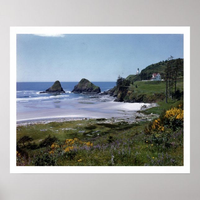 Heceta Head, Oregon Vintage Poster (Front)