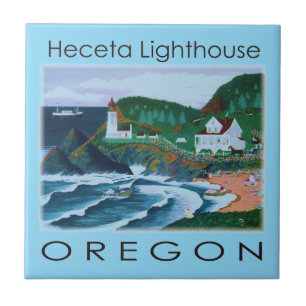Heceta Lighthouse Ceramic Tile