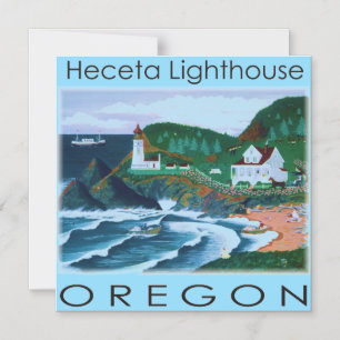 Heceta Lighthouse Magnetic Invitation