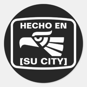 hecho classic round sticker