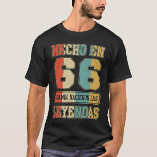 Hecho En 1966 Spanish Cumpleaños 57th Birthday Esp T-Shirt