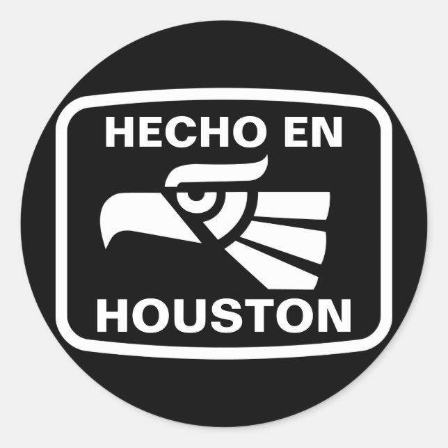 Hecho en Houston personalizado custom personalised Classic Round Sticker (Front)