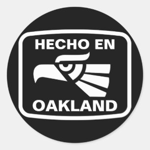 Hecho en Oakland personalizado custom personalised Classic Round Sticker