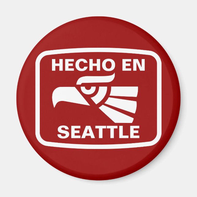 Hecho en Seattle personalizado custom personalised Magnet (Front)