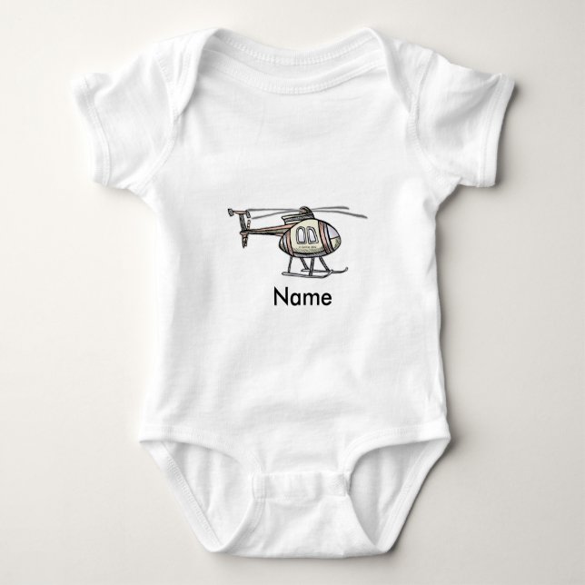 Hectic Helicopter Baby Romper Bodysuit (Front)
