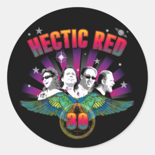 Hectic Red 30 Years Classic Round Sticker